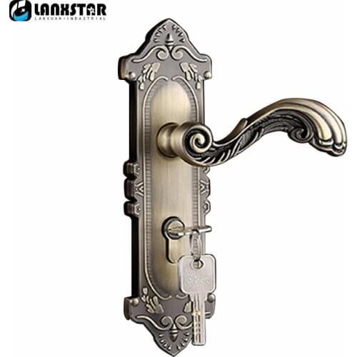 Directly Supply High-quality A Grade Refined Zinc Alloy Bearing Wood Door Handle Lock Mute Copper Lockcore Locks