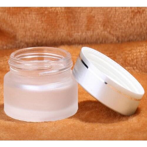 200pcs/lot 50g Empty frosted glass cream jars, 50ml frost cream bottles, skin care cosmetic containers lin3577