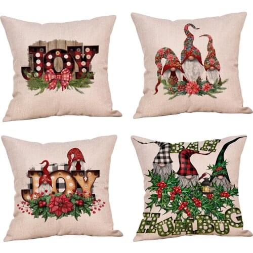 Christmas Gnome Design Pillow Case Cushion Cover Home Sofa Bed Car Cafe Decor New Year sofa pillow decoration Домашний декор