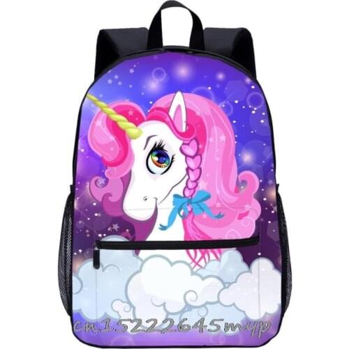 Backpack for Men Women My Little Baby girl pony Print Custom Made Solid Color Blank Laptop Backpacks School Bags USB Charging