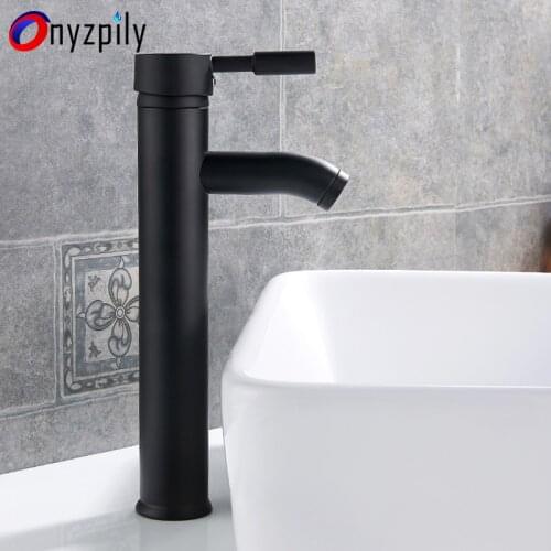 High Quality Black Basin Faucet Cold and Hot Bathroom Faucet High and low Stainless steel basin tap torneira para banheiro