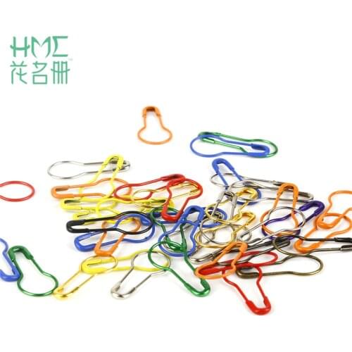 High Quality Colorful Metal Gourd Pin Knitting Marker Tag Hangtag Safety Pins DIY Metal Needle Clip Crafts Accessory 100pcs/lot