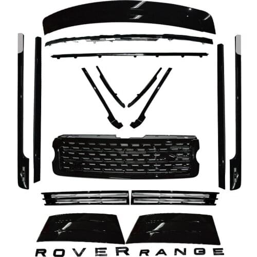 2021 Suitable For Modification Obsidian of Mesh Leaf Panel Body Trim Strip in the 13-17 Range Rover Executive Black Shine