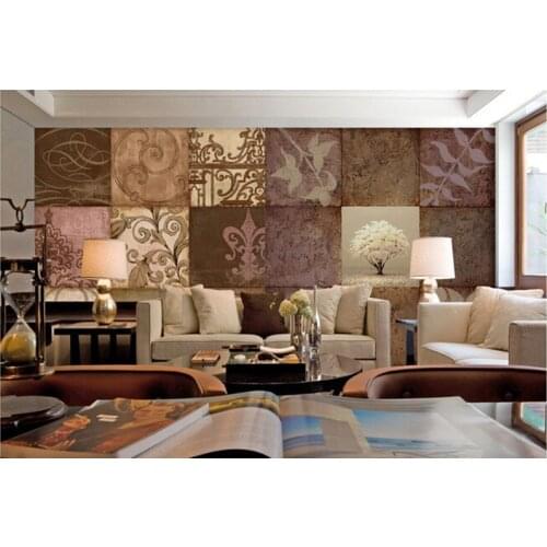 Custom 3D murals, luxury nostalgic Abstract block oil painting papel de parede,living room sofa TV wall bedroom wallpaper