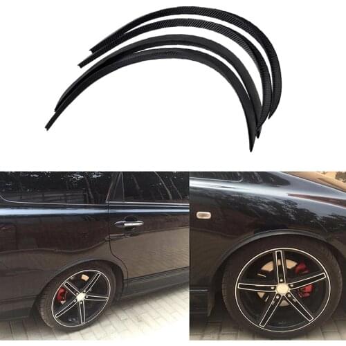 ESPEEDER 4pcs Car Arch Wheel Fender Flare Extension Protector Lip Anti-Scratch Soft Strip Wheel Lip Fender Flares Car Styling