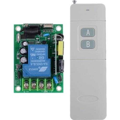 AC85V- 250V 110V 220V 1 Channel 3000W RF Wireless Remote Control Switch System 30A Relay Receiver With 3000M Distant Transmitter