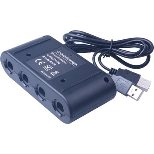 Gamecube For WiiU Controllers Adapter converter 4 Ports USB Switch and PC USB for Multi-Player Games