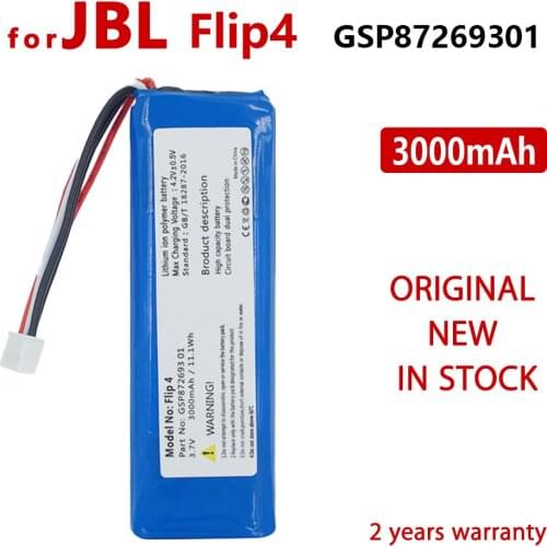 100% Genuine Replacement 3000mAh GSP872693 01 Battery For JBL Flip 4 Flip 4 Mini Speaker Batteries With Tracking number