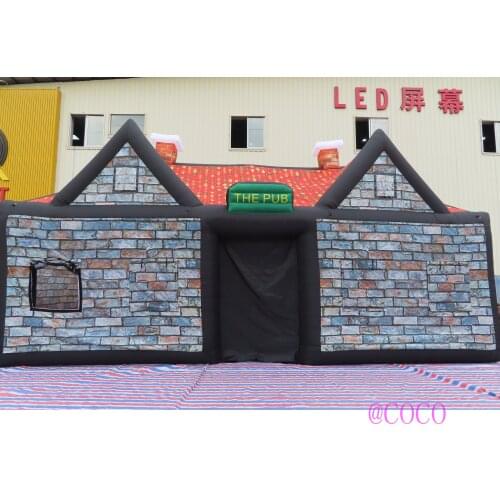 Free air shipping,10x5x5m outdoor inflatable irish pub bar,inflatable tent,portable inflatable pub for party