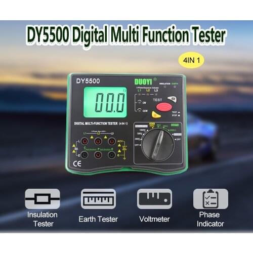 DY5500 Digital Multi Function Ground Resistance Tester ( 4 IN 1)