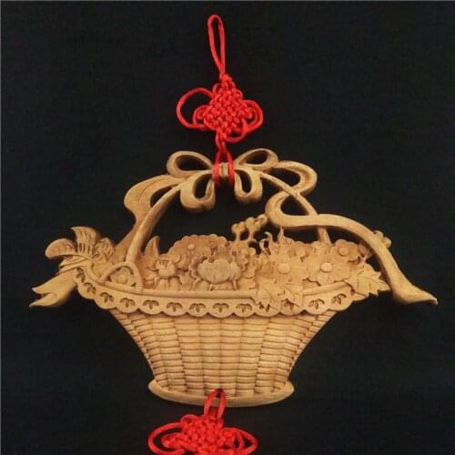 Estilo chino colgante de pared cestas de flores decoración del hogar sala de estar y ventana de dormitorio ver pegatinas de par