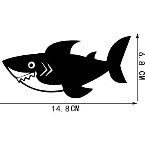 LLY-0670 Amusing Decal Fierce Marine Animal Shark Modeling Car Sticker PVC Cars Motorcycle Waterproof Creativity Decals Decor