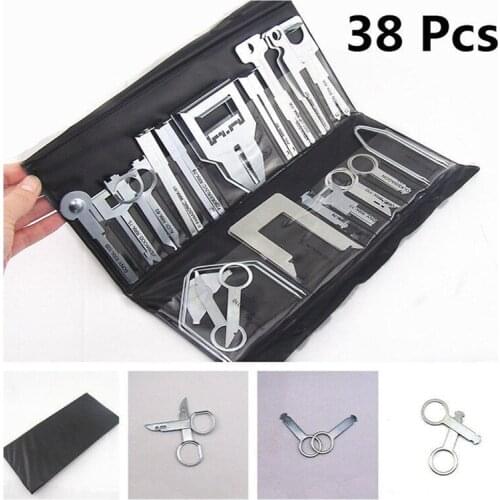 38 Pcs/Set Multifunction Vehicle Car Stereo Radio Release Removal Tools Key Kit with Bag Kenwood Tool Fit for Audi Benz Ford