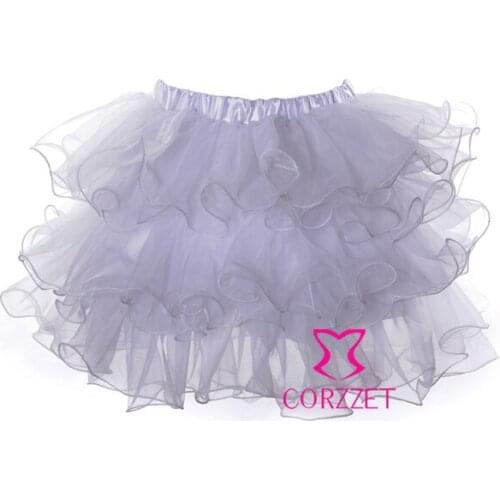 Fashion M XL XXL Plus Size Adults Women White Ruffles Sexy Mini Tutu Skirt Dresses Underskirt Pettiskirts For Matching Corset