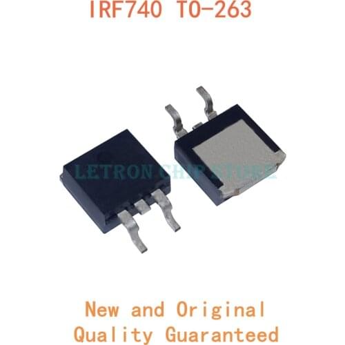 10PCS IRF740STRLPBF TO-263 IRF740S TO263 F740S IRF740 D2PAK 10A 400V SMD MOSFET new and original IC Chipset