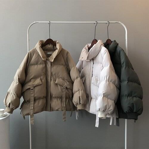 2020 Winter New Korean Style Cotton-padded Jacket Womens Warmth and Thicker Loose and Comfortable Small Bread Padded Jacket