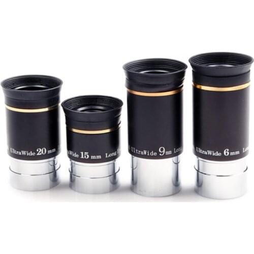 Celestron 1.25" 31.7mm Eyepiece Lens 66 degree Ultra-Wide Angle 6/9/15/20mm Multi-Coated for 1.25inch Spotting Scopes Telescope