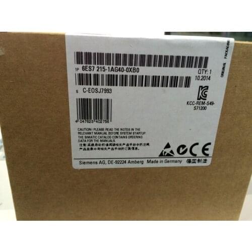 Original 6ES7215-1AG40-0XB0, SIMATIC S7-1200 6ES72151AG400XB0 COMPACT CPU , 14 DI 24V DC; 10 DO 24V DC, NEW6ES7 215-1AG40-0XB0