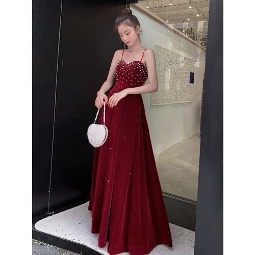 Exquisite Sequins Bling Qipao Temperament Spaghetti Strap Velent Dress Slim Tight Sexy Evening Party Gown Abito Da Sera