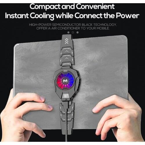 Tablet Semiconductor Refrigeration Cooling Fan for Gaming Tablet Cooler Telescopic Back Clip Mobile Games Companion