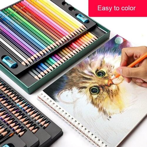 Professional Color Lead 48 Color 72 Color Oily Color Brush Hand-painted Painting Sketch Water-soluble Color Pencil Art Supplies
