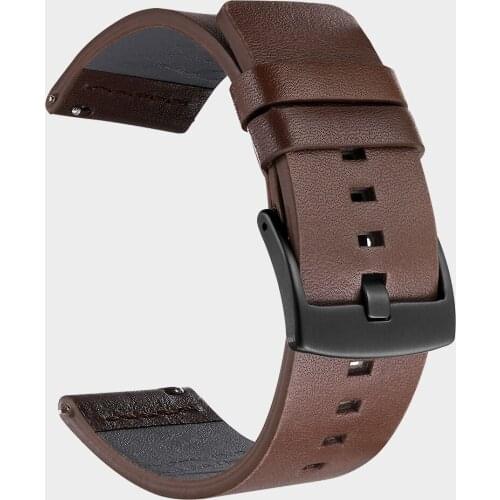Genuine Leather Strap Universal Watch Band For Samsung Galaxy Watches Gear S3 Sport WatchBand Quick Replace18 20 22 24mm Correa