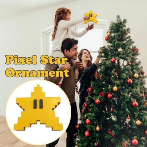 Christmas Holidays Decor For Home Mall Christmas Tree Topper Perfect 6X6inch Pixel Star Ornament Special Gifts For Kids