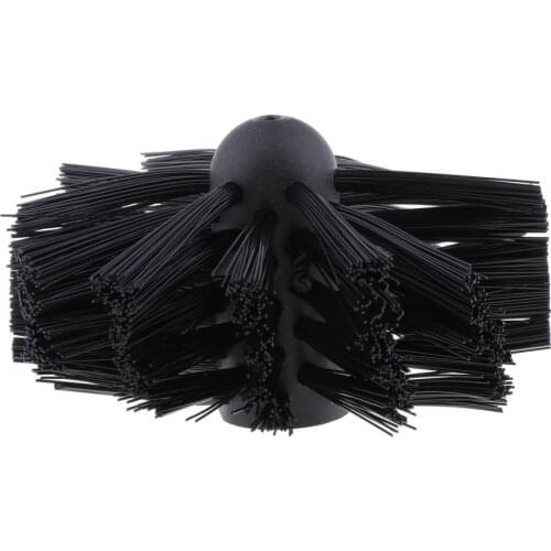 Dryer Vent Chimney Lint Remover Bristle Cleaning Brush Head 10cm Dia. Black