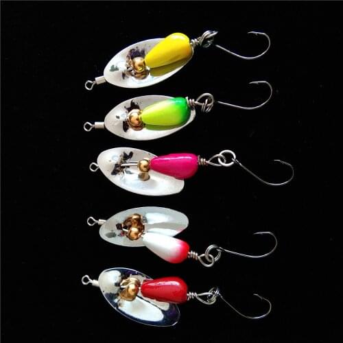 Swolfy 20pcs Mini Jig Fishing equipment 2.5g/4.5g Micro jigging Spinner Lure Spoon Hard Bait Crankbait Spinner Fishing Tackle