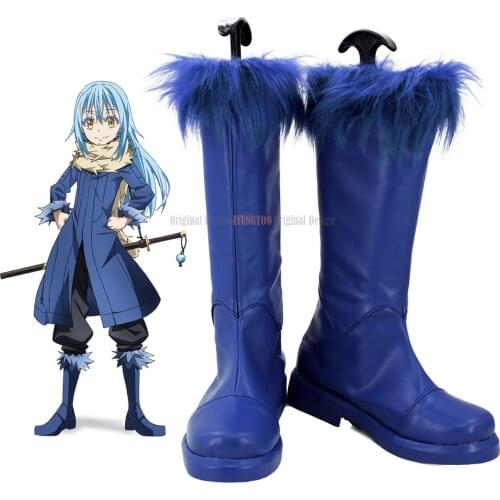 Rimuru Tempest Shoes Cosplay Tensei Shitara Slime Datta Ken Rimuru Tempest Cosplay Boots Blue Shoes Custom Made Any Size