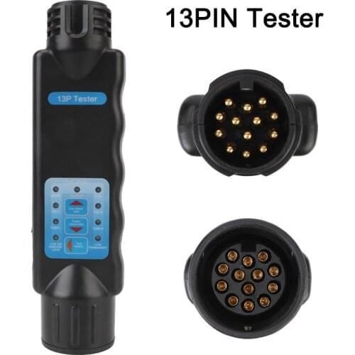 Universal Car Truck Caravan Accessories 13 Pin Trailer Plug Socket Tester Wiring Circuit Light Test Diagnostic Tools 12V