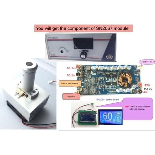High quality the latest endoscope LED light source module High CRI90 TC 5700K LED controller knob LCD display SN2067H