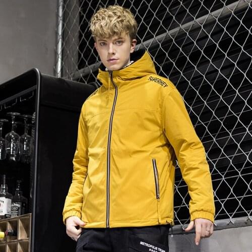 Winter Jacket Coat Men White Autumn Men Coat New Trend Casual Hooded Sportswear Mens Jacket Double-sided Lamb Fur Coat MWM099