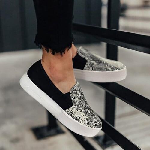 2020 Fashion Women Loafers Hot Sale Leopard Platform Falts Female Comfortable Canvas Shoes Ladies Slip-On Light Casual Shoes