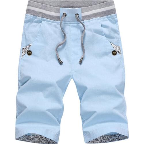 2020 New Fashion Summer Casual Shorts Men Cotton Solid Beach Mens Shorts Comfortable Male Shorts Homme