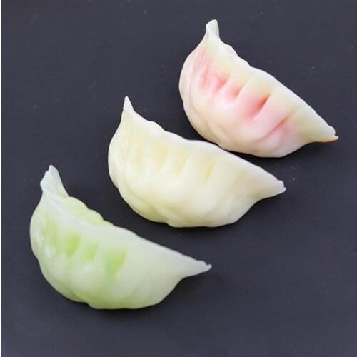 3PCS Artificial Dumpling Simulation Food Steamed Dumpling Food Display Model Kitchen Prop