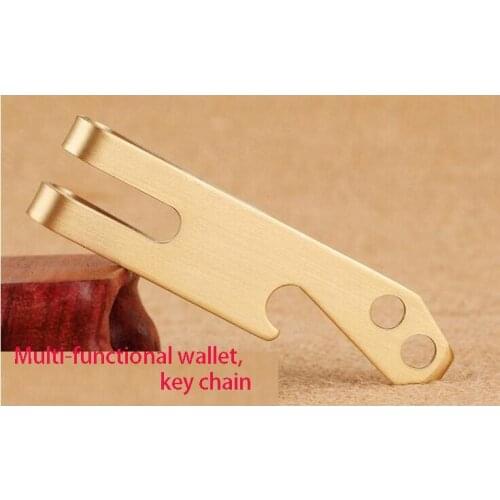 5pcs/lot Multi - purpose bottle opener with a brass moneyclip EDC belt clip Small tools