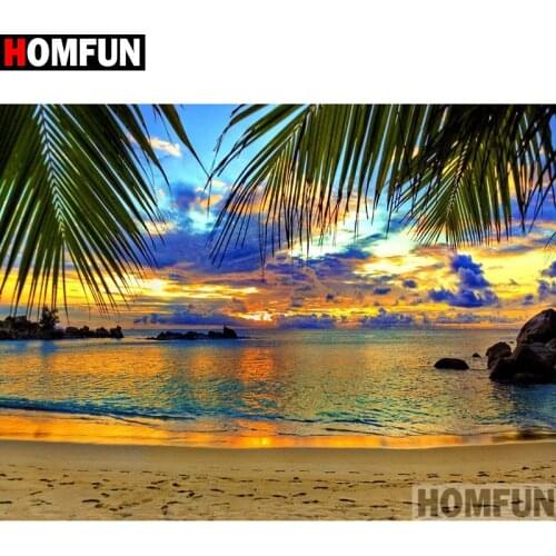 HOMFUN Full Square/Round Drill 5D DIY Diamond Painting "Dusk scenery" Embroidery Cross Stitch 5D Home Decor A15746