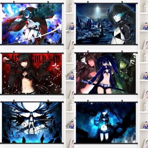 Diamond Mosaic Anime Diamond Painting BLACK ROCK SHOOTER BLACK Gold Embroidery Full Square Round Cross Stitch Kits Home Decor