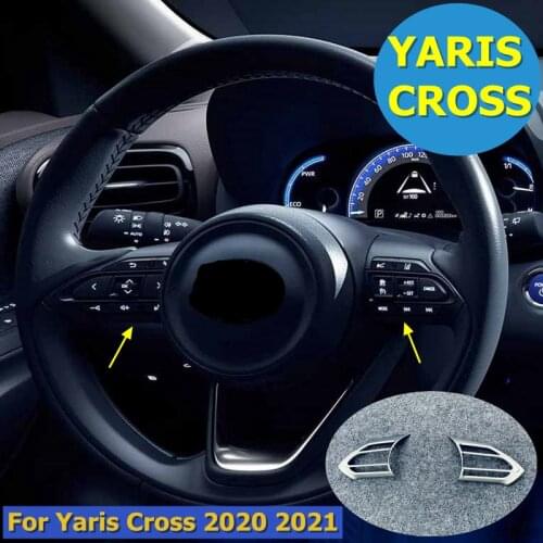Auto Accessory Steering Wheel Decoration Cover Trim Fit For Toyota Yaris Cross 2020 2021