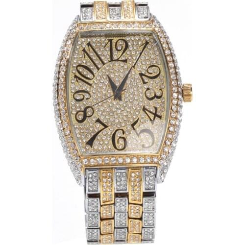 Large Butterfly Double Snap Mens Watch Hip hop Multicolor Casual Watch Personalized Barrel Type Sports Tide Dial Quartz Watch