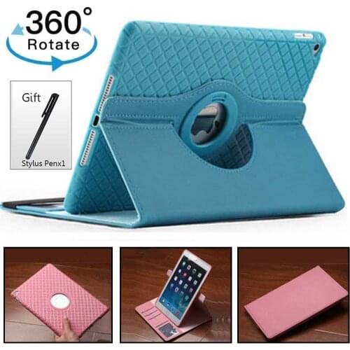 360 Degree Rotating Leather Smart Cover Case for Apple iPad Air 1 Air 2 5th 6 th gen 9.7 10.2 inch 2017 2018 2019 2020 air 4 3