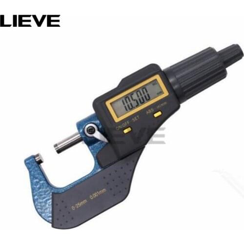 0-25mm Micron Digital Outside Micrometer Electronic Micrometer Gauge Meter 0.001mm Thickness Measuring Gauge Tools With Box