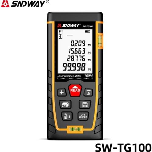 Sndway Laser Afstandsmeter 50M 70M 100M 120M Laser Range Finder Afstandsmeter Metro Trena Laser Tape meet Ruler Roulette Tool