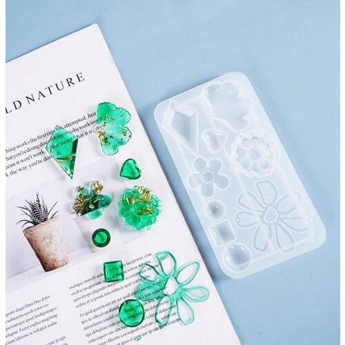 E17 DIY Dangle Earring Pendant Crystal Epoxy Resin mold Casting Silicone Molds Decoration Craft Jewelry Making Tool art
