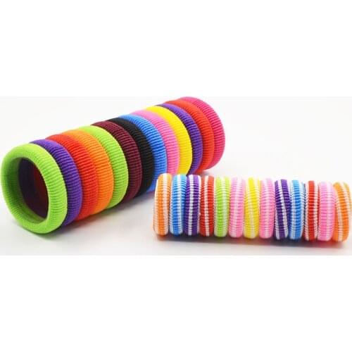 80-pcs Elastic Hair Bands for Women Korean Fashion Hair Ties Girls Ponytail Holder Black Kids Hair Accessories 2021