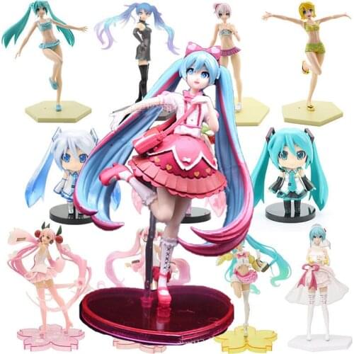 Anime Hatsune Miku Q Version Doll Figure Desk Decoration Childrens Collectible Toy Birthday Christmas Gift