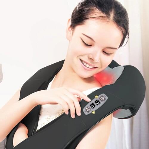 Electric Massager U Shape Shiatsu Cervical Back and Neck Massager Multifunctional Shawl Infrared Heated Massage Relax Machine