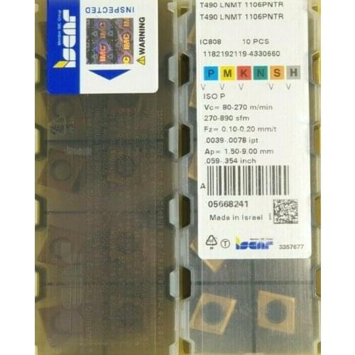 ORIGINAL 10PCS CARBIDE INSERT T490 LNMT1106PNTR IN808