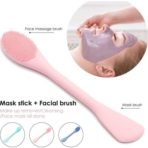 1Pcs Two Uses Professional Face Mask Brushes Clean Face brush Mixing Brush Skin Care Cosmetic Foundation Makeup Brushes Tools